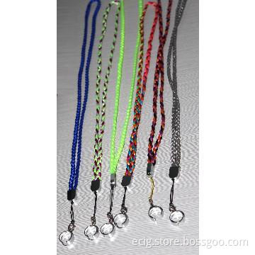 Fashion mixed color lanyards with keyring and claw
